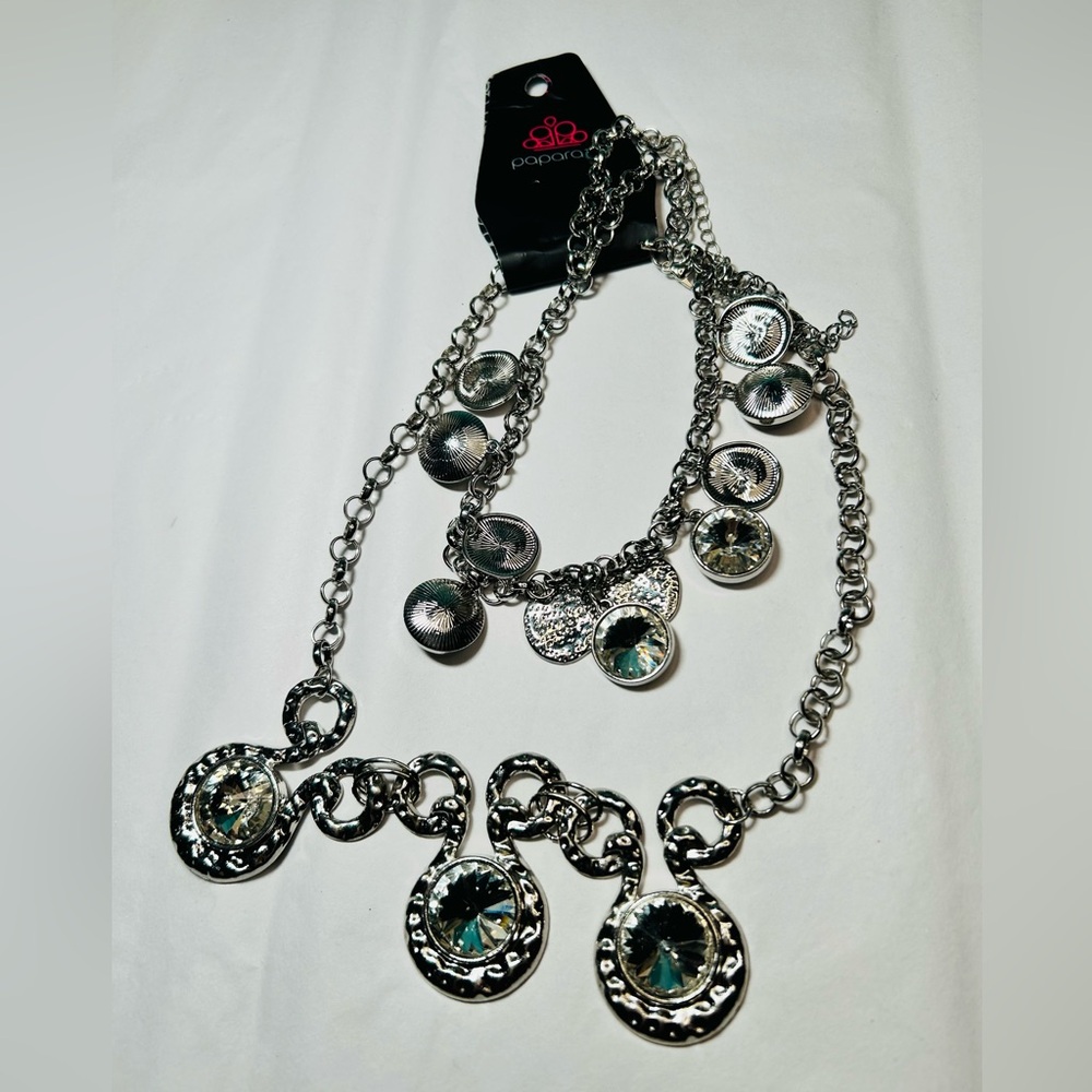 Statement Necklaces Rhinestone And Silver Tone Ne… - image 6